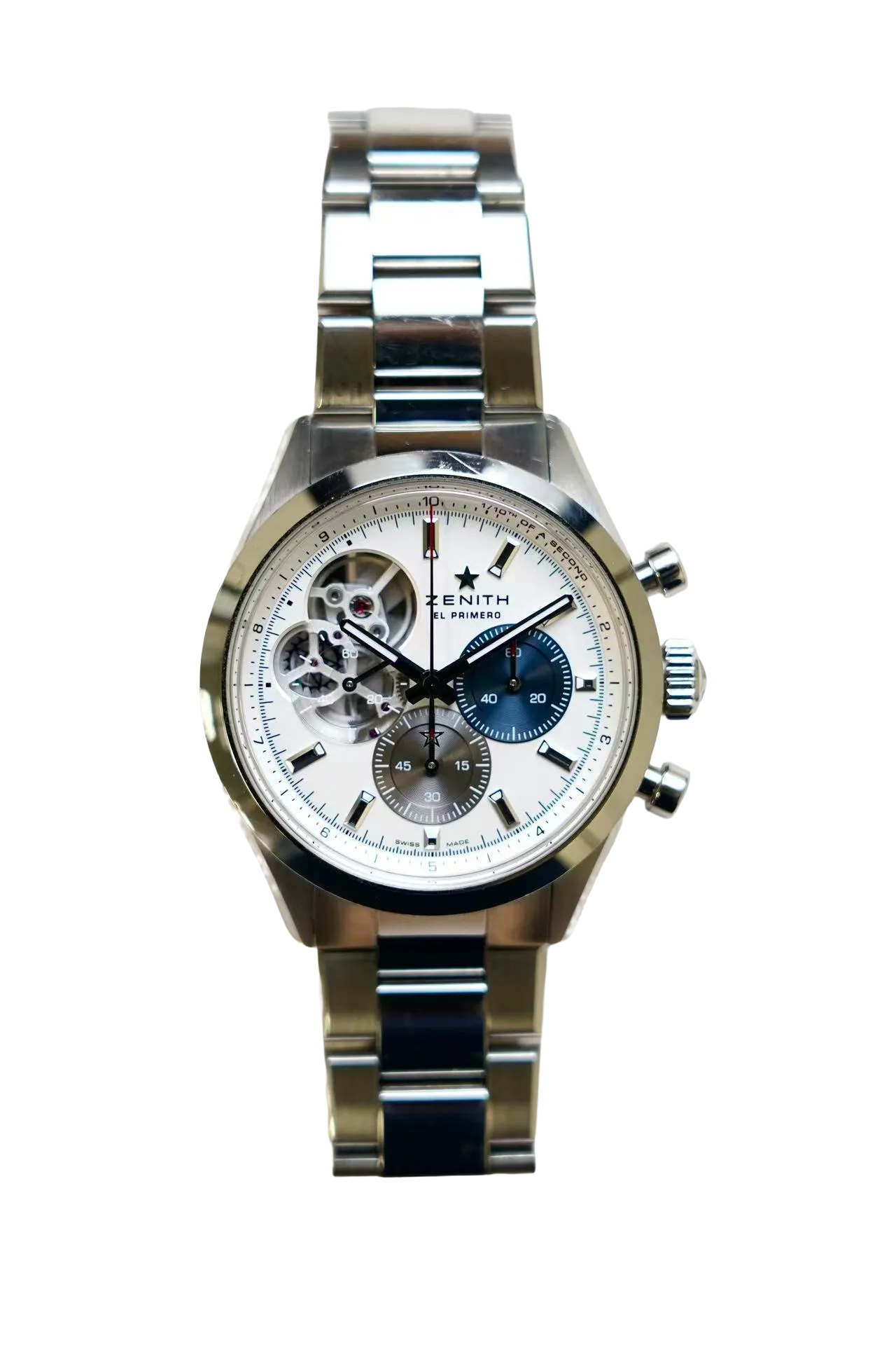 2022 Zenith Chronomaster White dial Open Case Steel 39.5mm 03.3300.3604