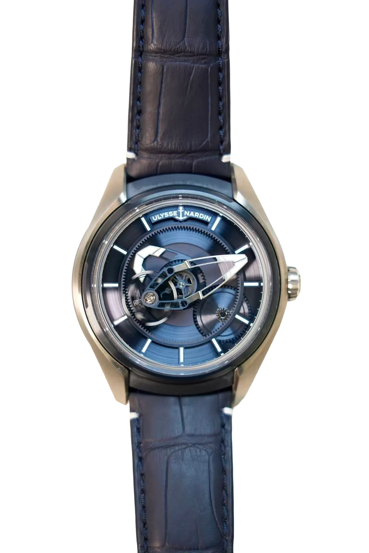 2025 Ulysse Nardin Freak Blue skeleton dia Leather Strap X Titanium 43mm 2303-270/03