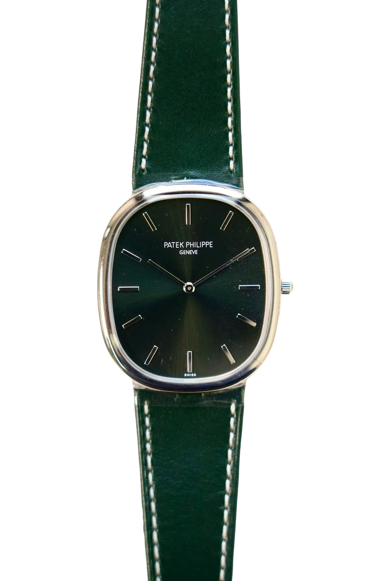 2026 Patek Philippe Golden Ellipse White Gold Green Dial 34.5mm 5738G-001